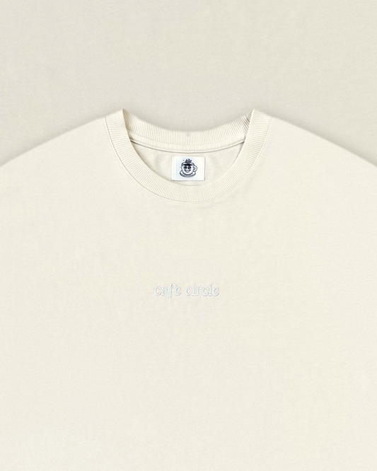 box t-shirt - almond milk