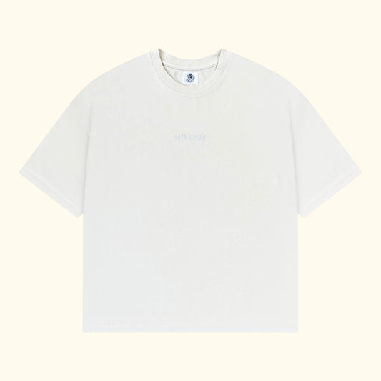 box t-shirt - almond milk